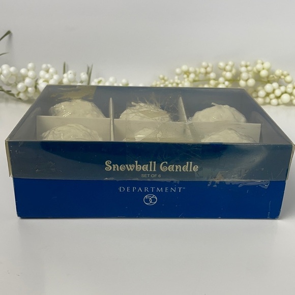 Dept 56 Snowball Candles Set of Six - Picture 9 of 9